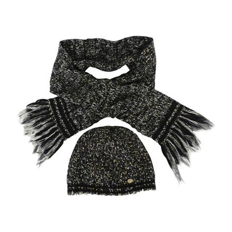 chanel hat and scarf set|chanel scarf outlet.